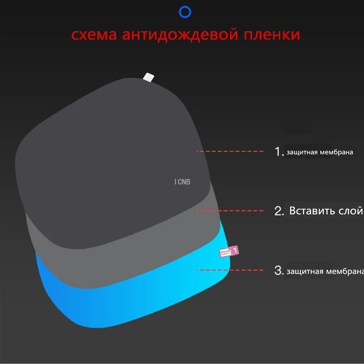 Защитная пленка от дождя для зеркала заднего вида Toyota Land Cruiser 200 2010 2011 2012 2013 2014 2015