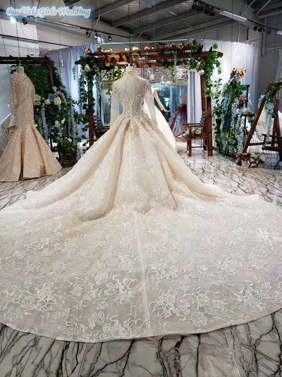 BacklakeGirls Robe De Свадебный шарик платье длинный рукав, мусульманский Роскошные свадебные платья с украшением в виде кристаллов Vestido De Noiva Casamento; обувь под свадебное платье для невесты