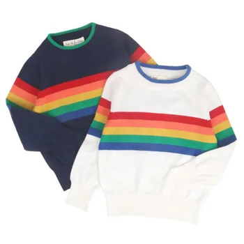 

1 -6 year Boys Rainbow Children Sweater Autumn Winter Fashion 2019 Baby Girl Boys Clothing Children Tops Girls Sweater