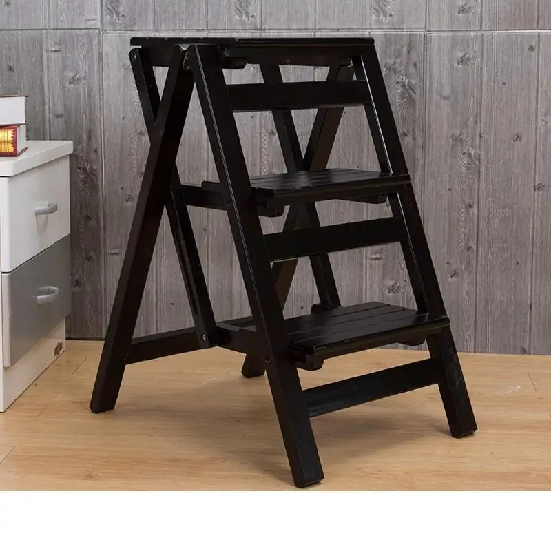 MODEL E Крытый Echelle Pliante Кухня Taburete Cocina складной Escalera Plegable деревянный стул Escabeau Merdiven табурет-стремянка - Цвет: MODEL E