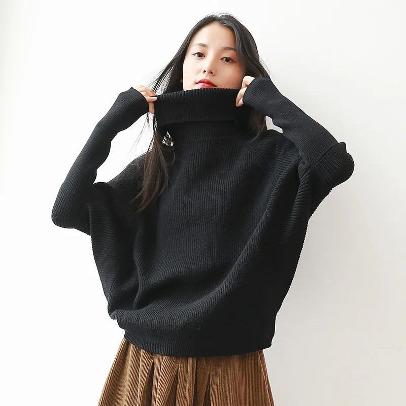 Johnature Turtleneck Pullover Women Sweaters 2020 Autumn New Long Sleeve Korean Cloths Knitted Solid Color Casual | Женская одежда