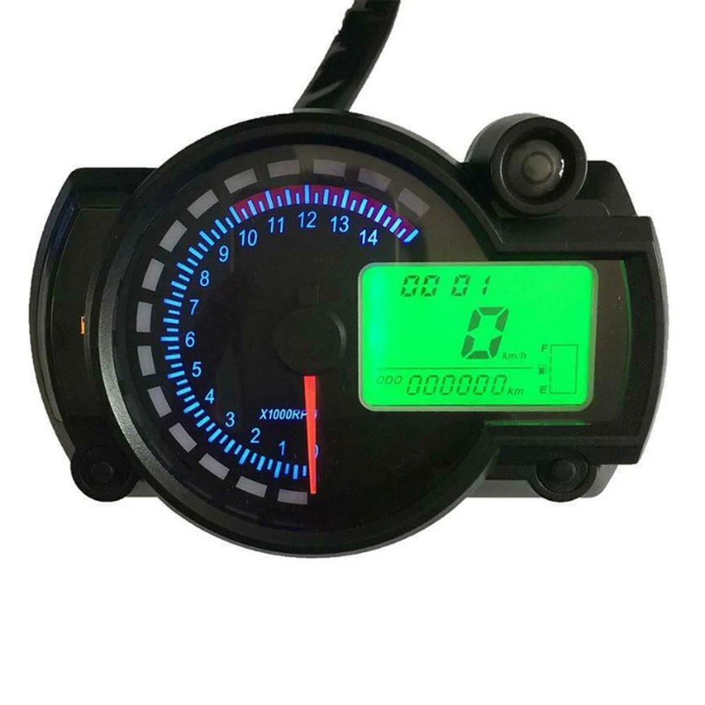 

Durable For Universal Speedometer LCD Digital 15000rpm Motorcycle Odometer Black Accessories