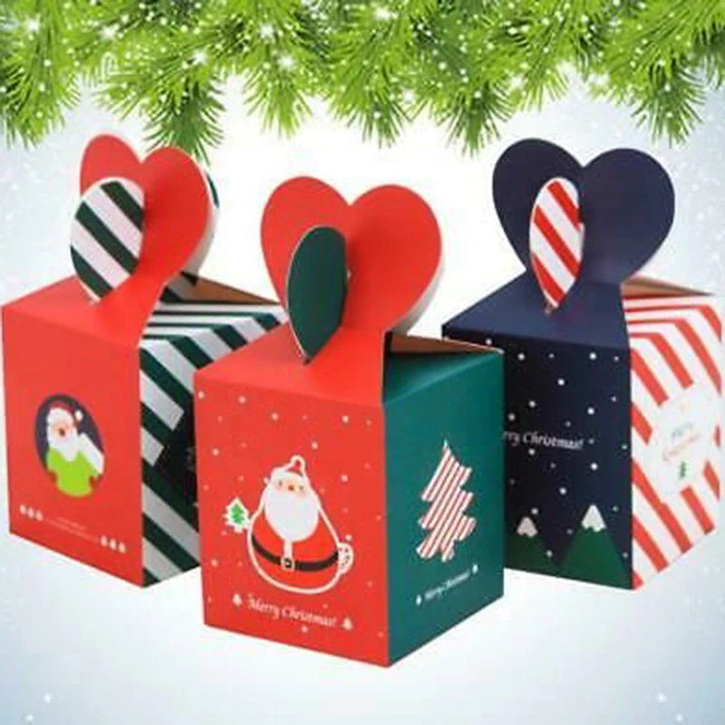 Elk Gift Merry Christmas Boxes for Wrapping Christmas Gifts 30 Pack Christmas Gift Boxes DreamJ 3.7x3.5 inch Candy Box Christmas Party Favor with Santa Claus