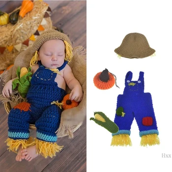 

Cute Baby Newborn Photography Prop Girls Boys Crochet Knited Hat Baby Clothing Accessories F1CB