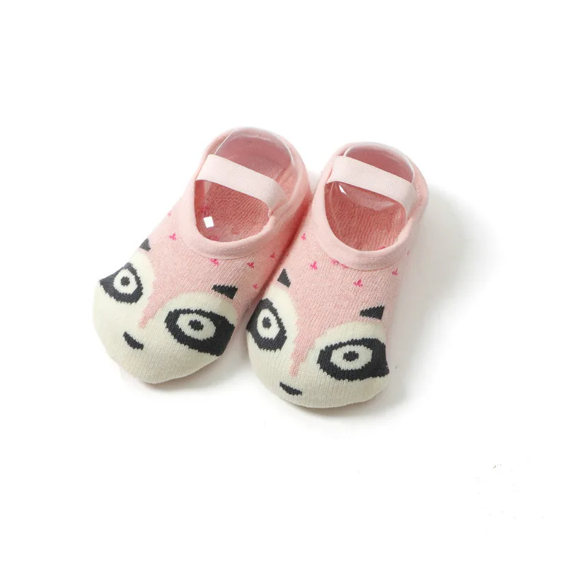 1 пара, модные Нескользящие хлопковые носки-тапочки для маленьких мальчиков и девочек с рисунком животных, обувь для новорожденных - Цвет: 02