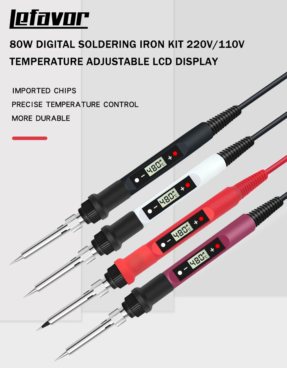 Electric soldering iron temperature adjustable
