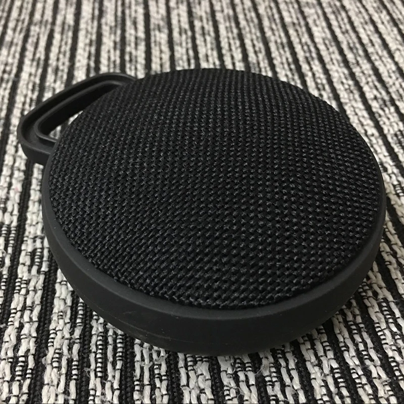 Тканевый беспроводной Bluetooth динамик мини портативный динамик круглый наружный сабвуфер с подвесным канатом домашний кинотеатр 5 цветов - Цвет: Черный