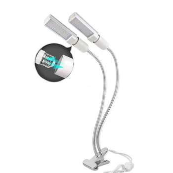 

2019 Clip On Dual Head Gooseneck 88LED Plant Lamp For Indoor Greenhouse Plants 45W Dimmable UK Plug