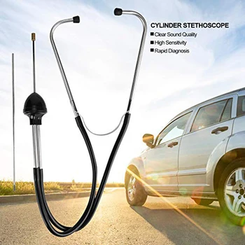 

22.5+7CM Mechanics Cylinder Stethoscope Car Engine Block Diagnostic Automotive Hearing Tools Anti-shocked Durable Chromed-steel