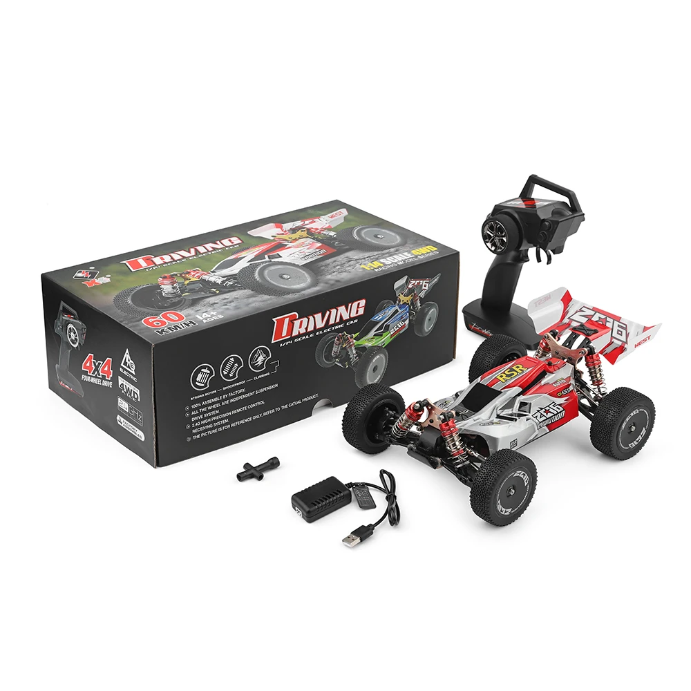 Высокая скорость 60 км/ч Wltoys 144001 гоночный Радиоуправляемый автомобиль модели 1/14 2,4 г 4WD 1500 мАч матовый мотор гусеничный автомобиль уличные игрушки подарок