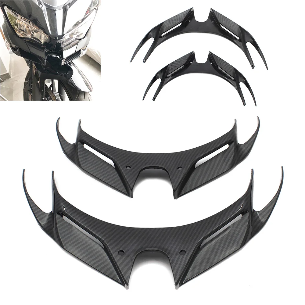 

Front Fairing Aerodynamic Winglets Protection Carbon Fiber For KAWASAKI NINJA 400 250 2018-2019 Motorcycle Plastic Black