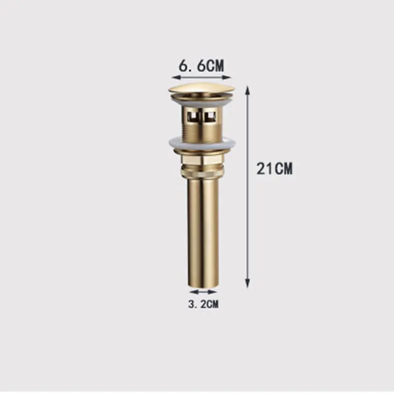Оптом и в розницу Матовый Золотой конец всплывающее сливное ситечко для ванной Слив С или не перелив аксессуары для кухонной раковины