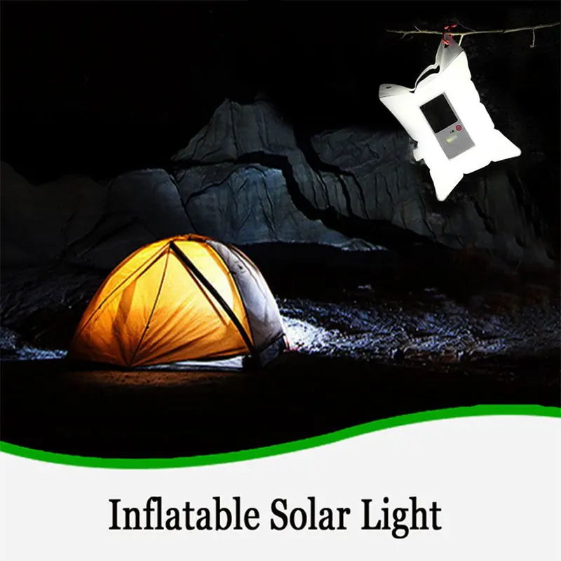 Solar Lamp Emergency Light Survival Camping Light Flashlight Lantern 3W Bright Outdoor Hiking 3 Modes LED USB Charging Travel