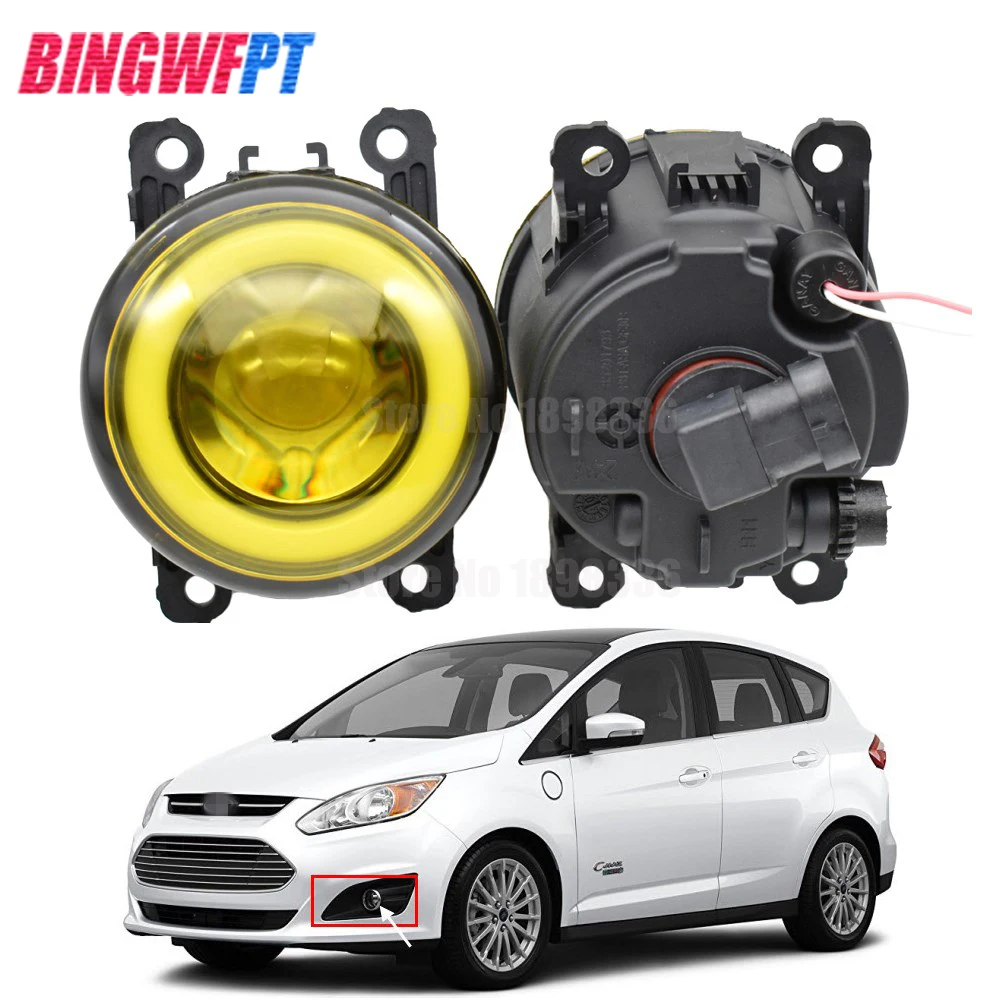 

2pcs/pair H11 90mm LED Fog Lamp Assembly Angel eyes For Ford C-Max 2013-2016 For Ford Freestyle 3.0L V6 2005-2007