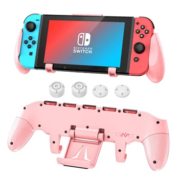 

For Nintend Switch Grip Handle Stand Undefined Game Racing Steering Wheel Controller Holder 4 Keycaps 5 Game Slots For N-Switch