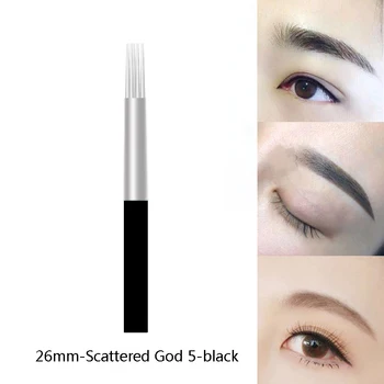 

26mm Scattered Semi-permanent tattoo embroidery needles Tattoo Eyebrow tips Flat double needle for shader makeup tool