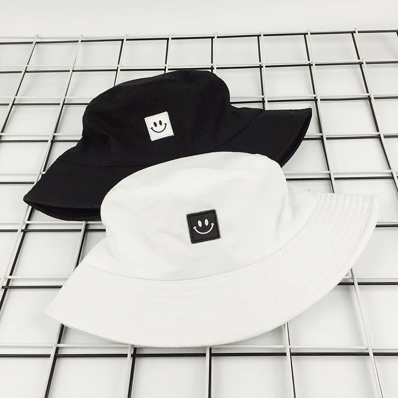 Bucket hat men and women summer bucket hat banana print black white solid hat hip-hop outdoor hat fishing fisherman hat