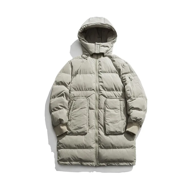 Yi dao Vintage Japanese-style Mid-length Workwear Cotton-padded Clothes Men's Winter New Style Trend Warm Hooded Thick Versatile