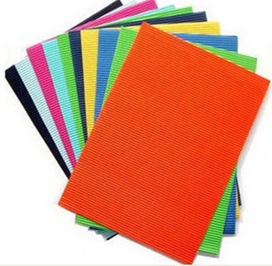 

Kindergarten Handmade Corrugated Paper Children DIY Card Paper Material Handmade Corrugated Paper Color Corrugated Paper