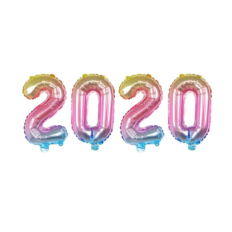 4 шт. воздушные шары из фольги с цифрами 2020 золотые серебряные гелиевые баллоны
