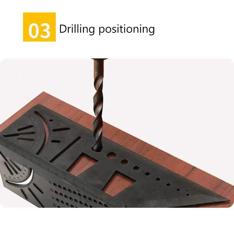 Деревообрабатывающая квадратная линейка 3D макет Miter Калибр Угол транспортир Scriber 90c 45c 18DEC31