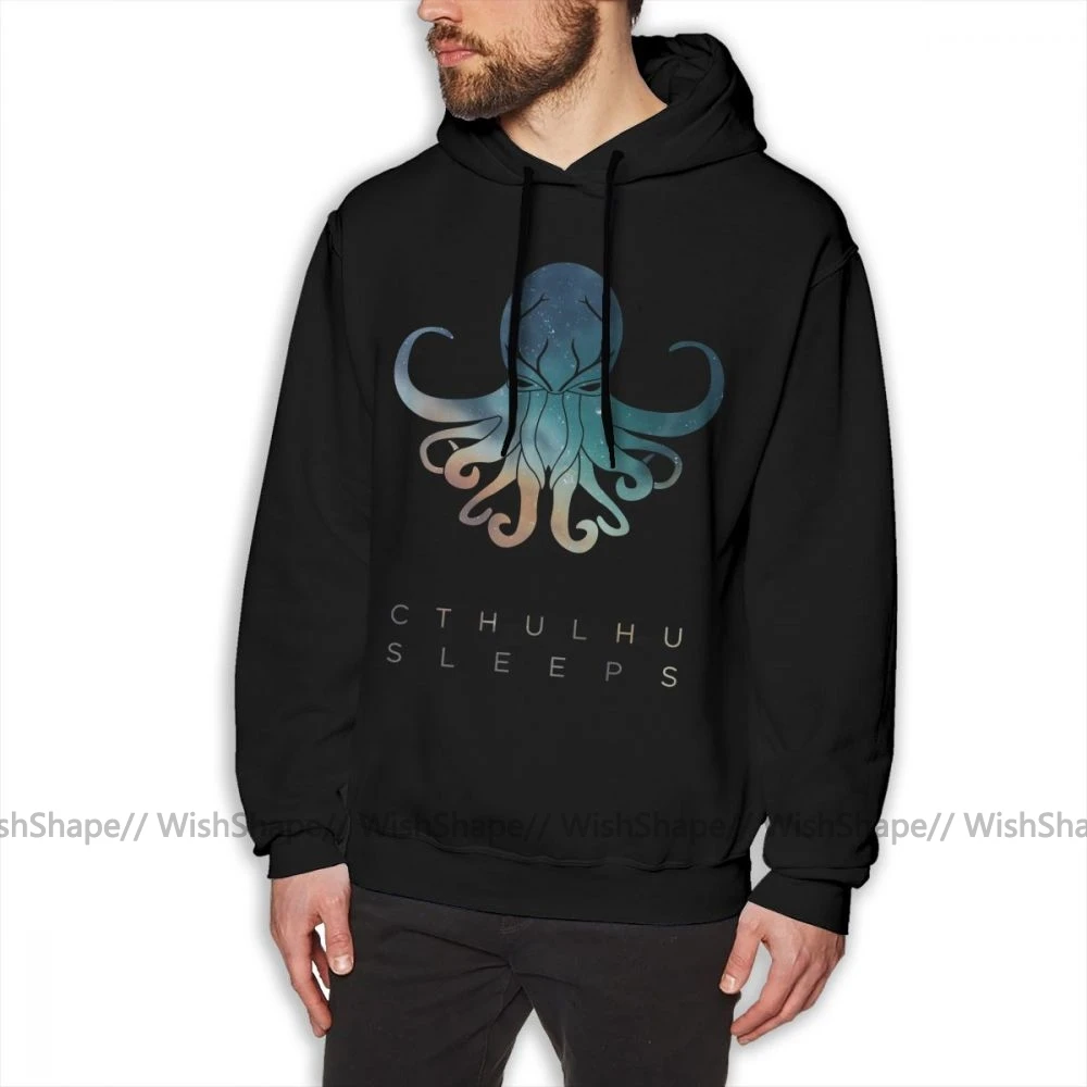 Deadmau5 Толстовка Deadmau5 Cthulhu Sleeps толстовки Мужской Хлопковый пуловер с капюшоном осень фиолетовый XL длинные стильные толстовки - Цвет: Black