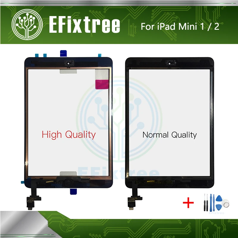 Высокое качество новый дигитайзер панель переднее стекло для iPad mini 1/2 A1490 A1491 A1489