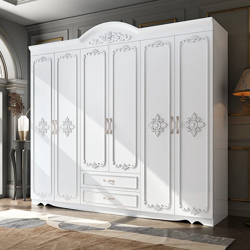 Шкаф для одежды в европейском стиле современный простой белый домашний