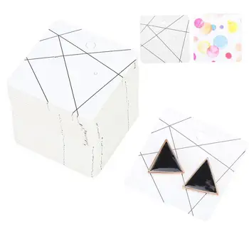 

100pcs DIY Handcrafts Cards Jewelry Earring Ear Studs Hanging Card Display Holder Hang Cards Tool Unique Jewelry Display Show
