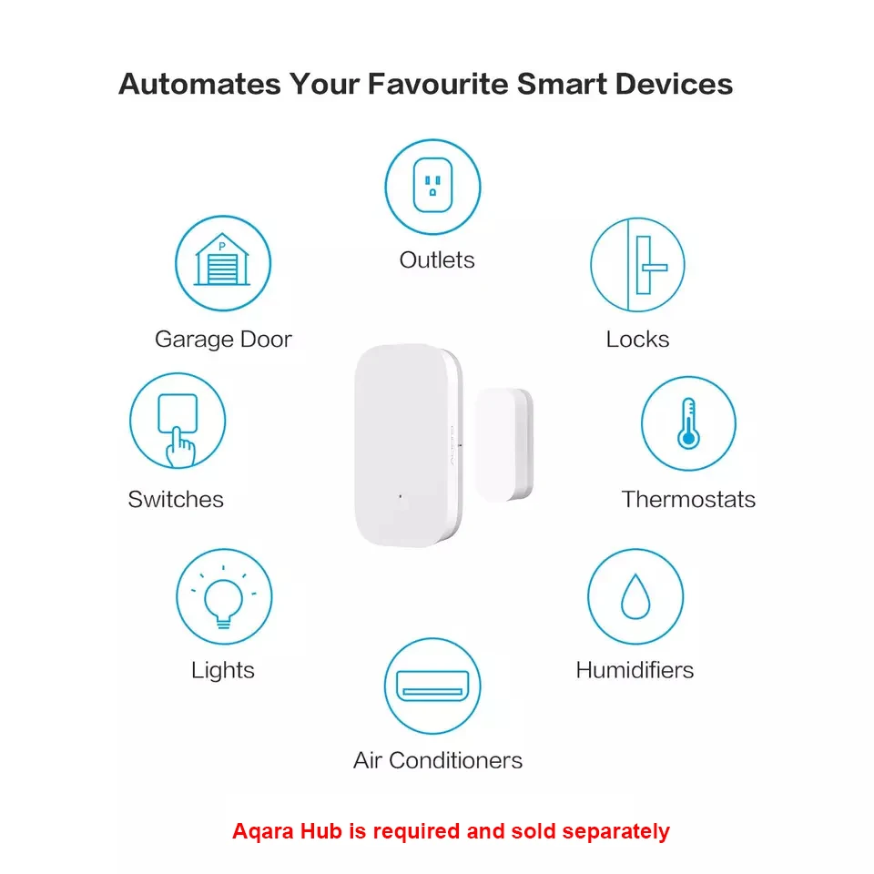Датчик двери Xiaomi Aqara Zigbee Беспроводной сенсор для окон и дверей работает со шлюзом