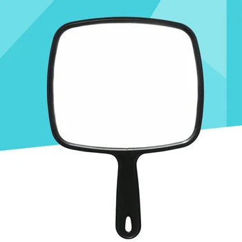 

Handheld Mirror Black Useful Large Smooth Modern Stylish Professional Hair Accessory for Salon Barbers Hairdressers Dentists