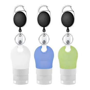 

3PCS Travel Bottles Portable Leakproof Silicone Toiletry Containers Set With Caps Hand Sanitizer Makeup Liquid Bottles