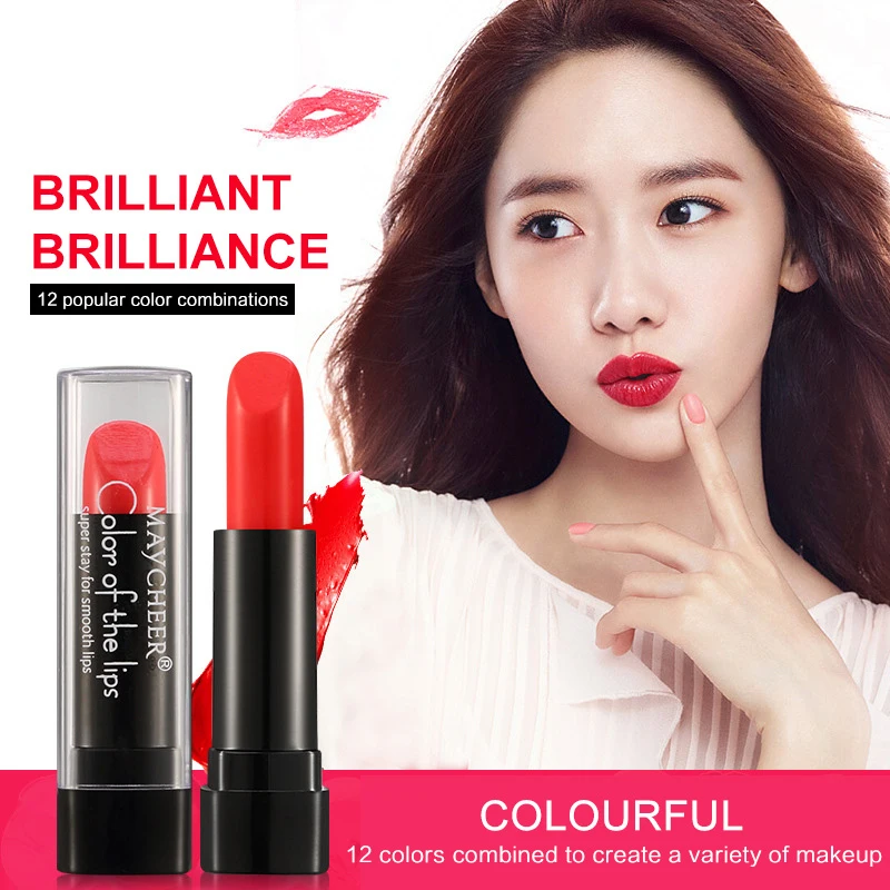 Мини помада маленького размера стойкий цвет увлажняющий питательный блеск