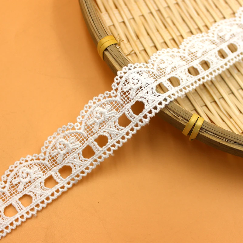 3 Yards/Lot Breite 3 cm Weiß Beige Farbe Spitze Trim Wasser Löslich Stickerei Baumwolle Spitze DIY Spitze Stoff kleidung Zubehör – Detail 3