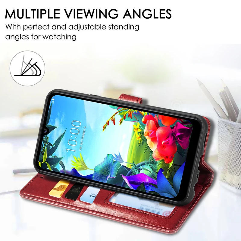 For LG K40S Case 6.1 inch Luxury Leather Wallet Lanyard Protect Stand Back Flip Cover For LG K40S K 40 LGK40S Phone Bags