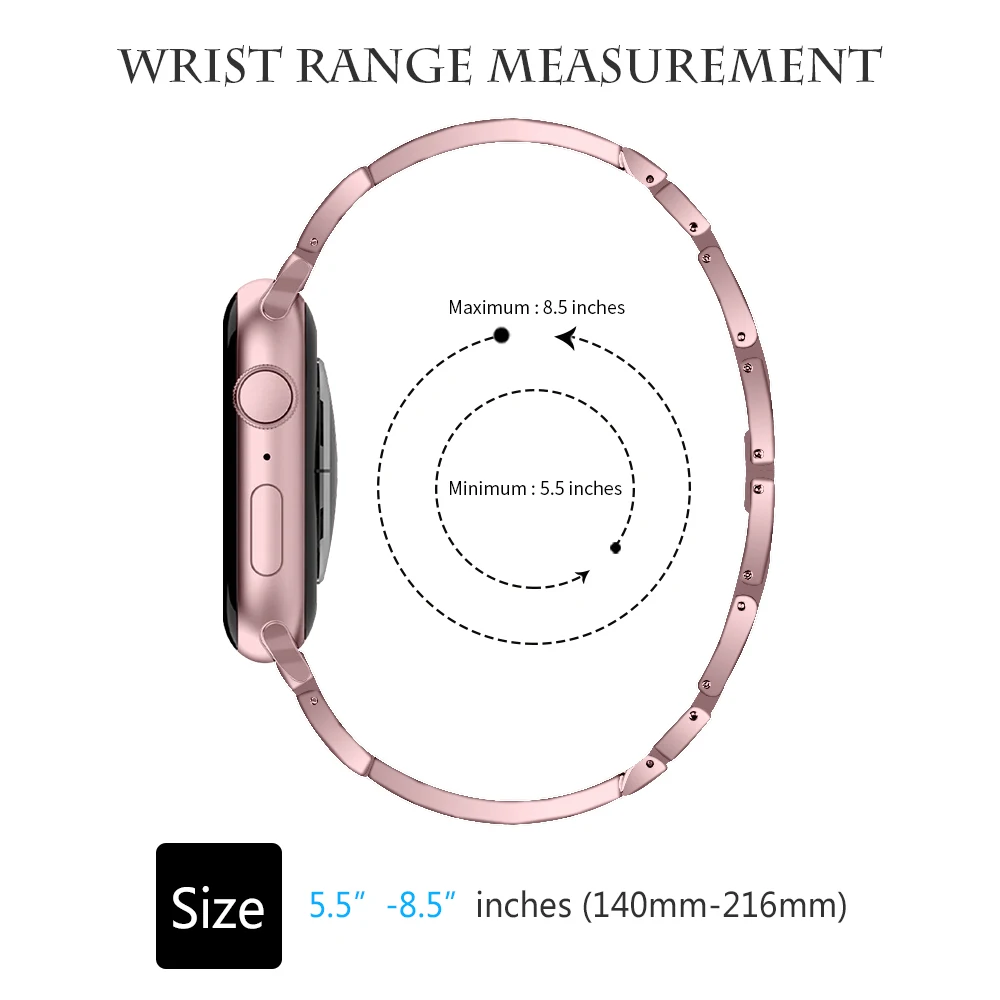 JOYOZY Для женщин Bling Ремешок для наручных часов iwatch, 5/4/3/2/1 полосы 44 мм/38 мм/40 мм браслет Нержавеющая сталь ремешок для apple watch аксессуары