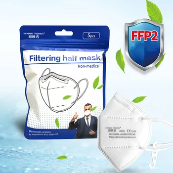 

SUMMIT PERSON Brand Adult FFP2 Mascarillas Face Mask KN95 Anti Dust Mouth Mask 5 layer KN95 Filter EN 149 -2001+A1-2009 Standard