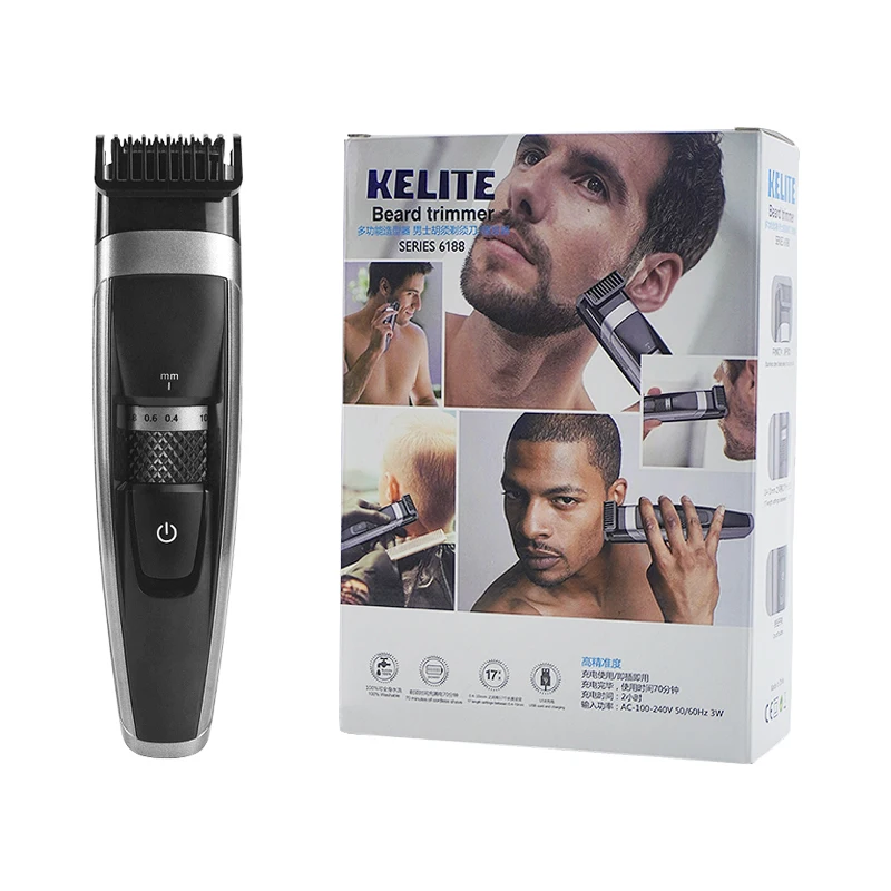 

Rechargeable Strong Power Motor Hair Clipper Professional Barber Trimmer with Carbon Steel Cutter Head Haircut Cutting Machine