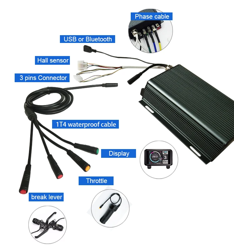 Bluetooth! Комплект для переоборудования электродвигателя 72 В 8000 Вт QS V3 273 с TFT цветным