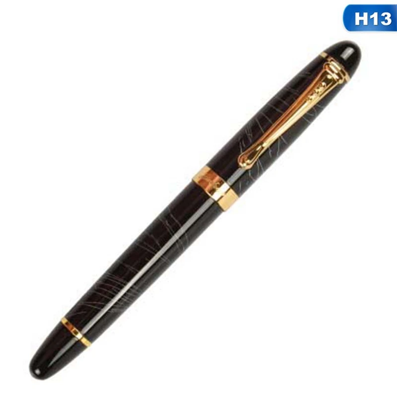 H13 Высококачественная металлическая Модифицированная каллиграфия Caneta, круглый корпус, Цветок, английская авторучка, канцелярские принадлежности, перьевая ручка - Цвет: H13
