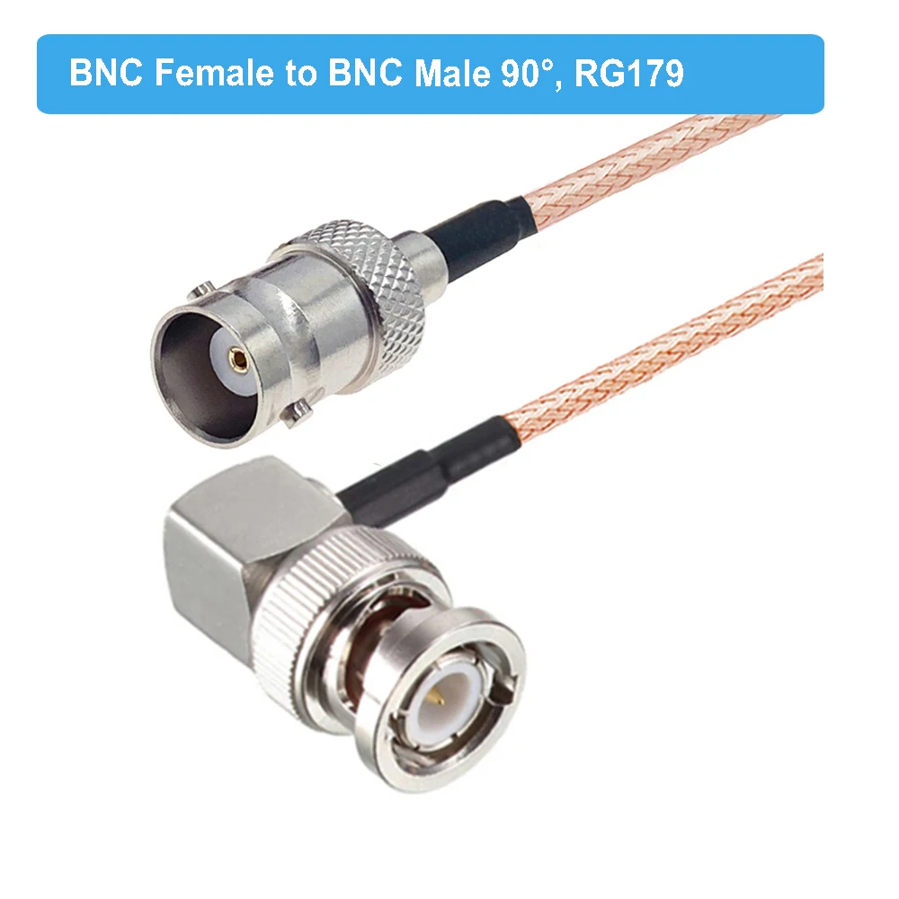 RG179 28" RF cable MCX "L" plug to BNC jack 75Ω 1080P 3G HD mini SDI AV Camera 