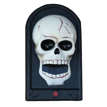 

Halloween Doorbell Talking Scary Horror Modeling Sounds for Party Bar Door Decorations Kids Gift Toys (White Skeleton)