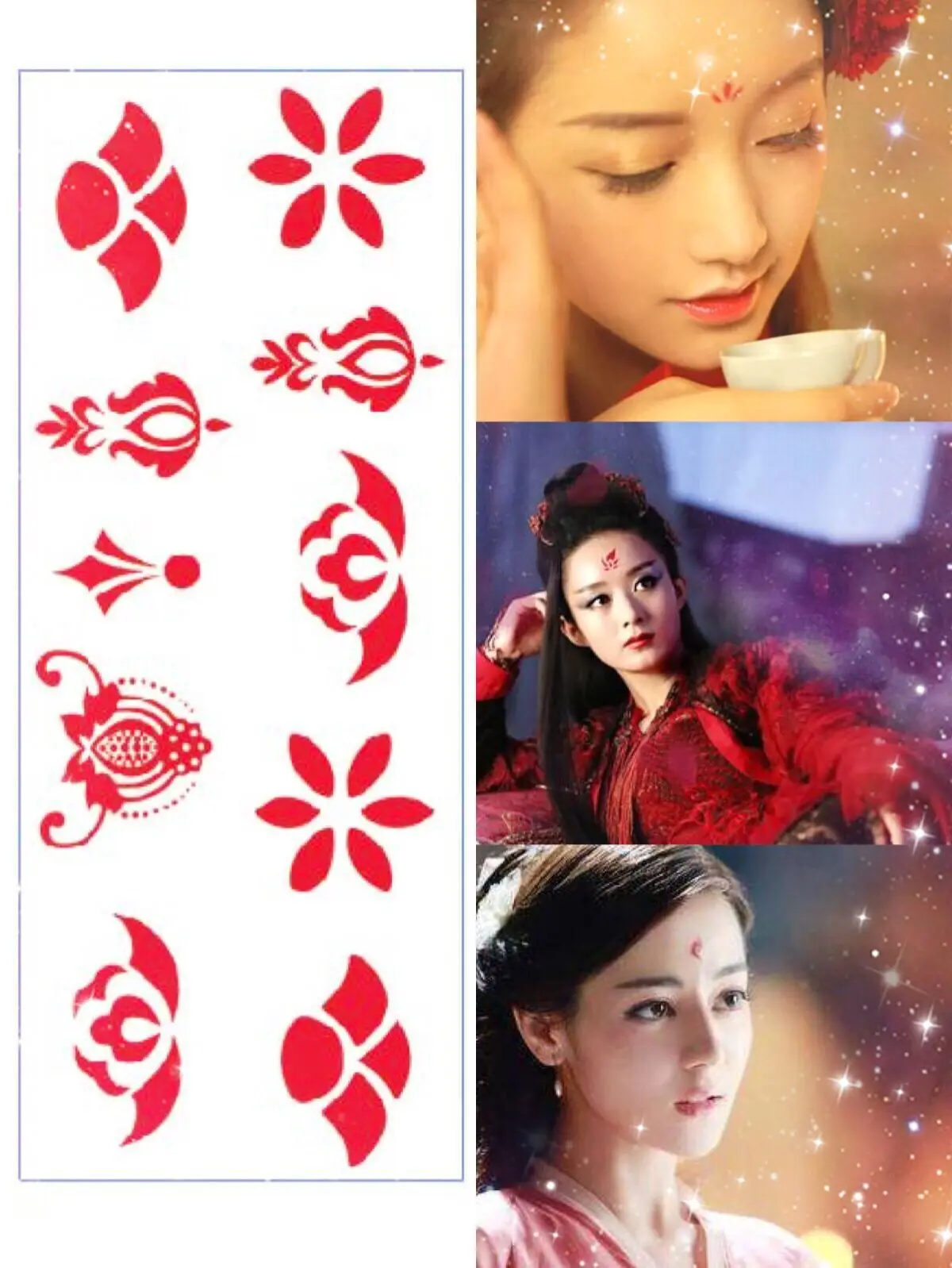 

The Eyebrows Applique Tin Photographic Studio Ancient Costume Photography Tattoo Subsidies Charming Mother Forehead Subsidies