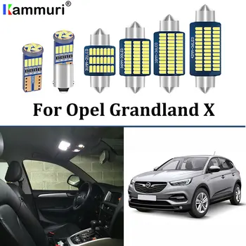 

KAMMURI 13pcs White Error Free For Vauxhall Opel Grandland X A18 LED Interior Map Dome Trunk Light Kit