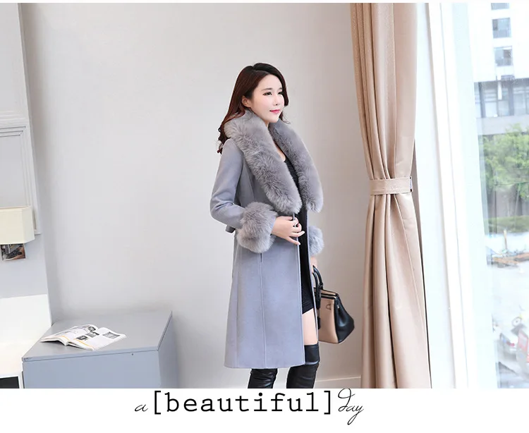 Большое пальто для молодых девушек, женское корейское издание, осенне-зимняя модная новая куртка, качественная приталенная куртка средней длины, дизайнерские женские пальто