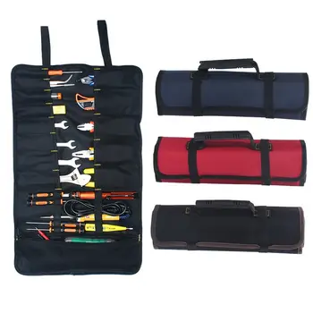 

Multifunction Tool Bags Practical Carrying Handles Roller Bags Oxford Canvas Chisel Electrician Toolkit Instrument Case