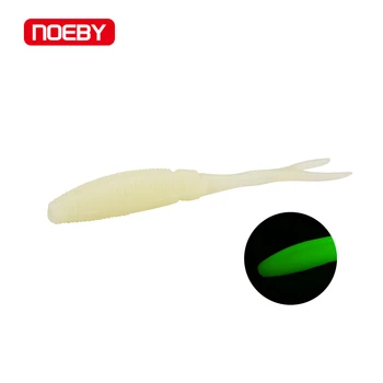 

NOEBY 4104 Fishing Soft Lure 8- 12pcs for Artificial Shad Luminous Swim Bait Bass Seabass 10 Colors