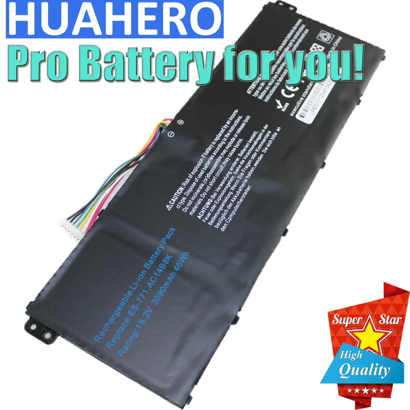 Аккумулятор AC14B8K для ноутбука Acer Aspire CB3 111 CB5 311 ES1 511 512 520 S1 521 531ES1 731 E5 771G V3 371 C810 |