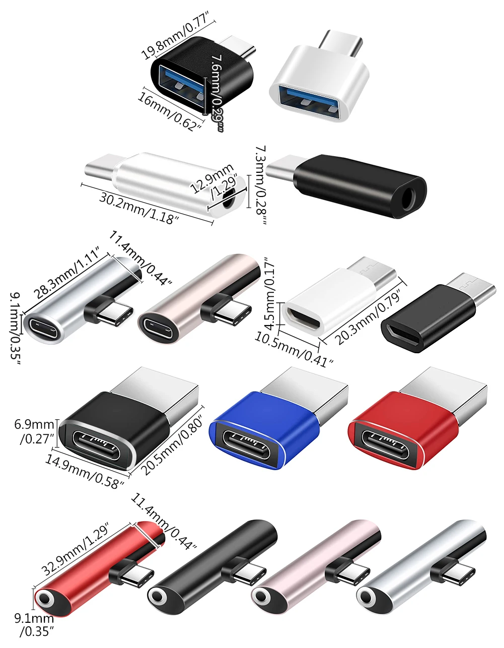 Type C Converter Adapter 2 in 1 USB C Splitter Male to Dual Female Headphone Charger usb to type c adapter,type c adapter