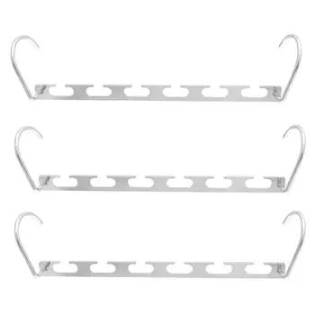 

3PCS Multi-functional Drying Rack Folding Free Punching Clothes Hanger Space Saving Metal Hangers Lundry Clothes Drying Rack